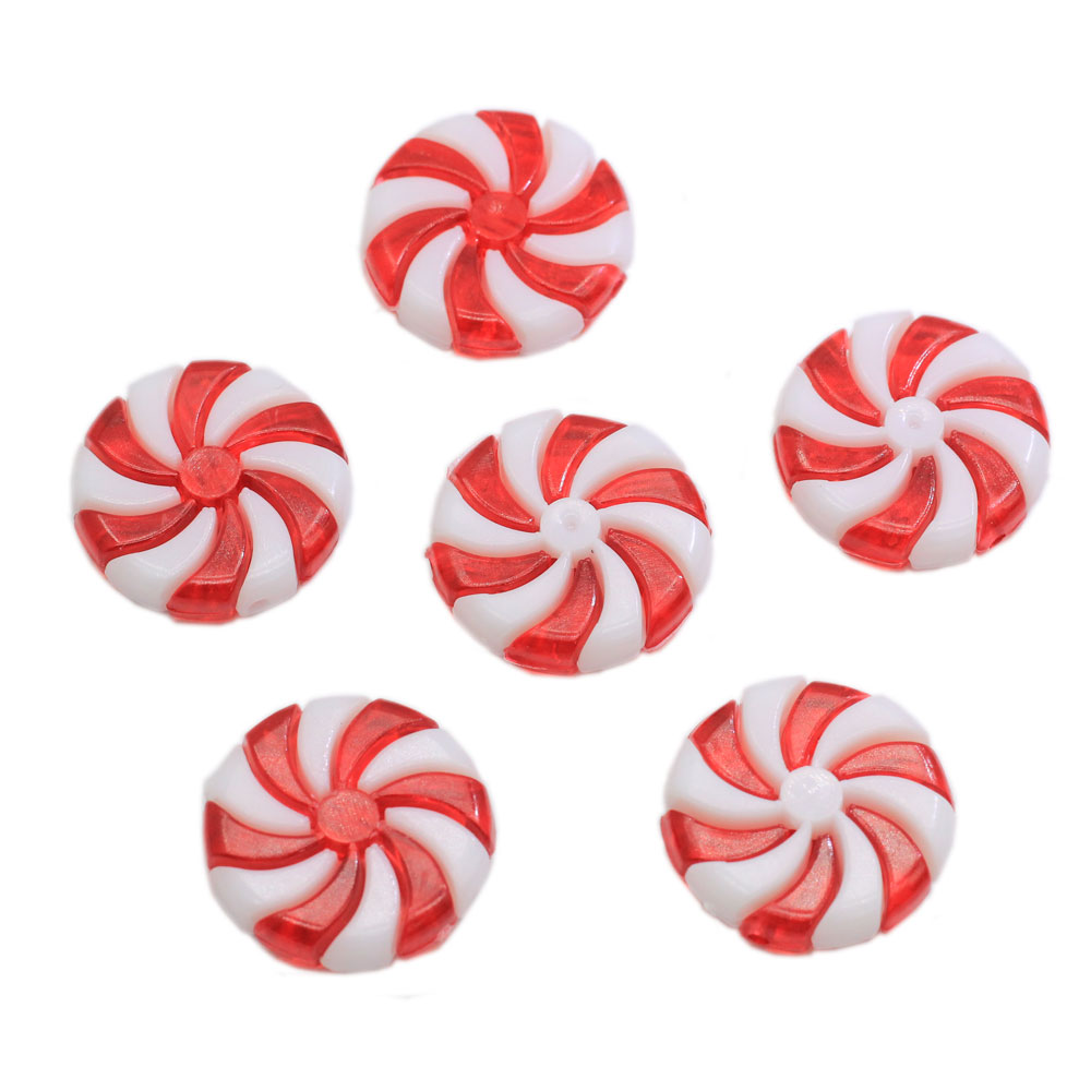 Christmas Craft Embellishment - Miniaturet Red White Windmill Simulation Candy