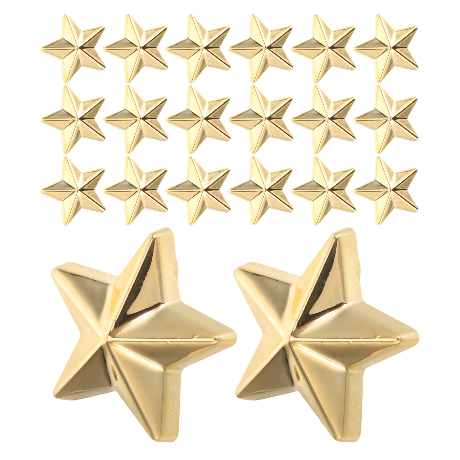 Craft Embellishments - 300Pcs Acrylic Star Embellishment Golden Flat