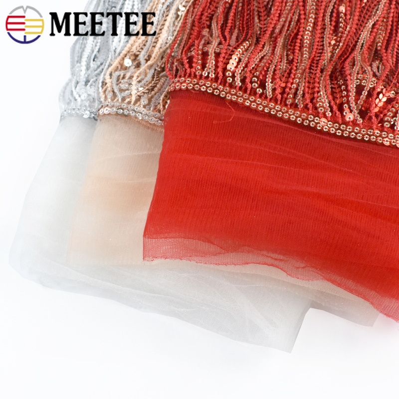 Beaded Trim Fringe - 1/2/3Yards 16cm Paillette Fringe Trim Shiny
