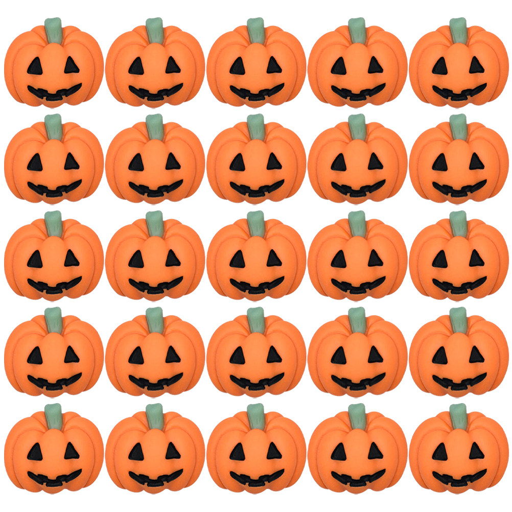 Craft Embellishment - 50Pcs Tiny Resin Pumpkin Charms Mini