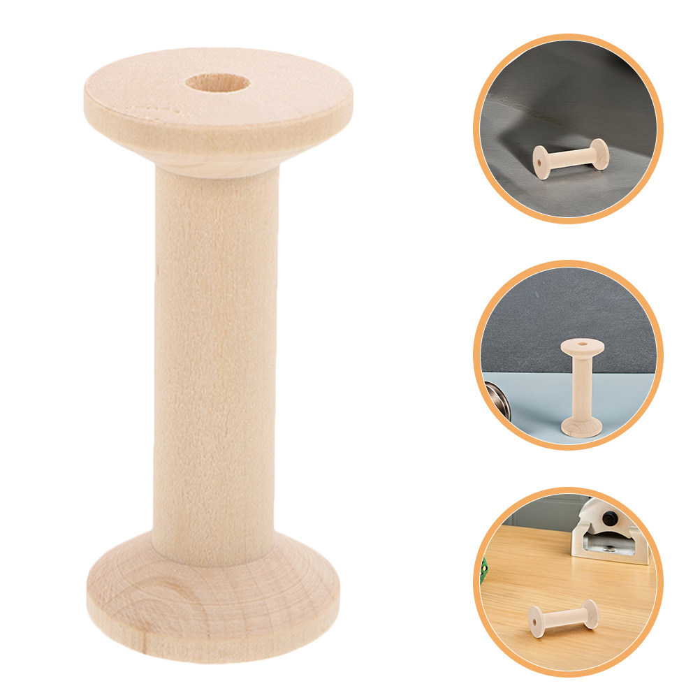 4Pcs Wooden Thread Spools Set  - Embroidery Craft recension och pris