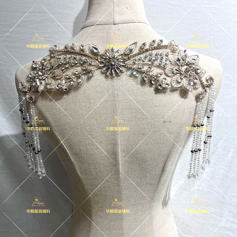 Hand Beaded Fringe Trim with P - Beaded Trim Fringe recension och pris