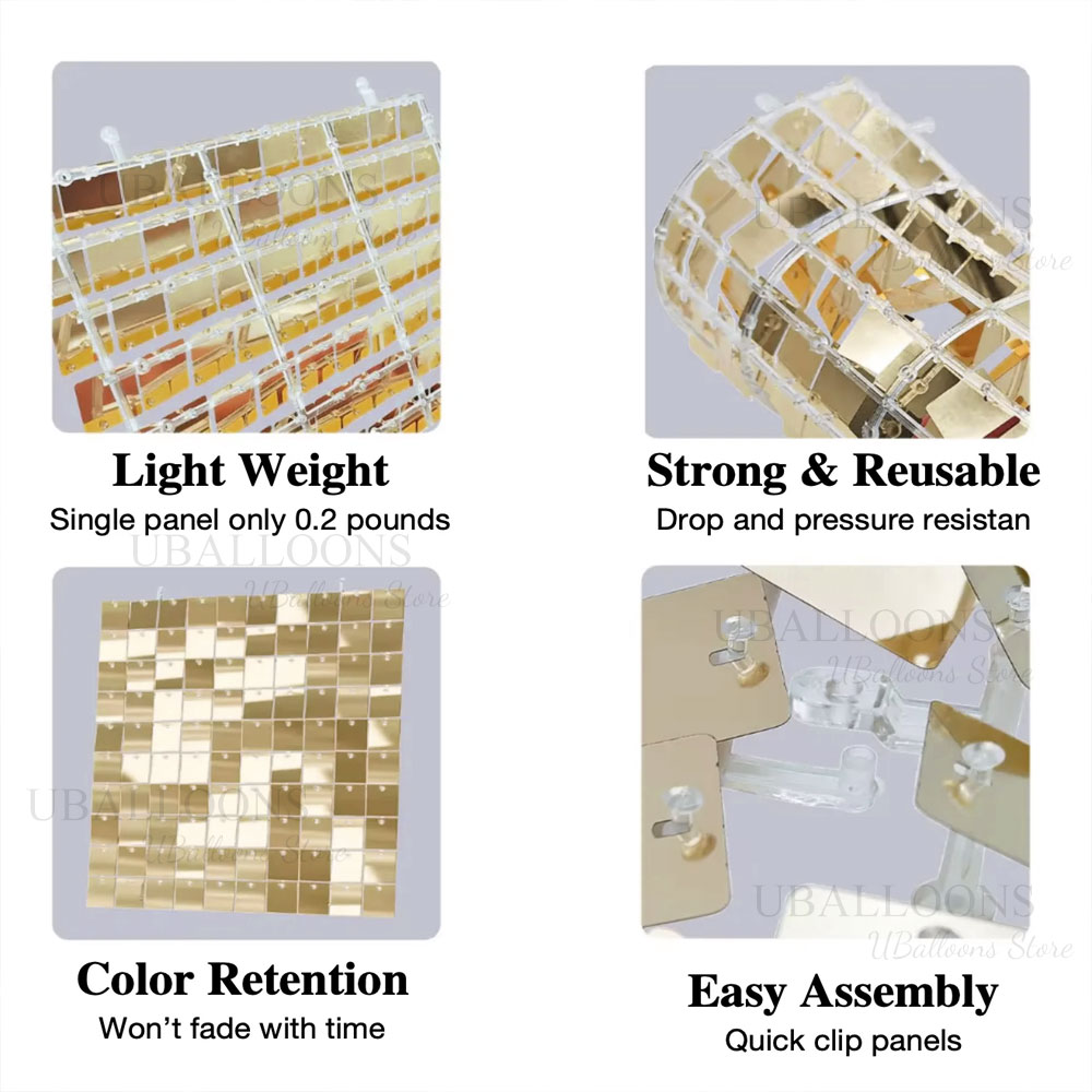 Matte Beige Gold Shimmer Sequi - Sequin Fabric Panel recension och pris