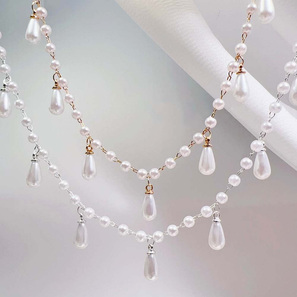 0.5M 1M Imitation Pearl Waterd - Pearl Trim Chain recension och pris