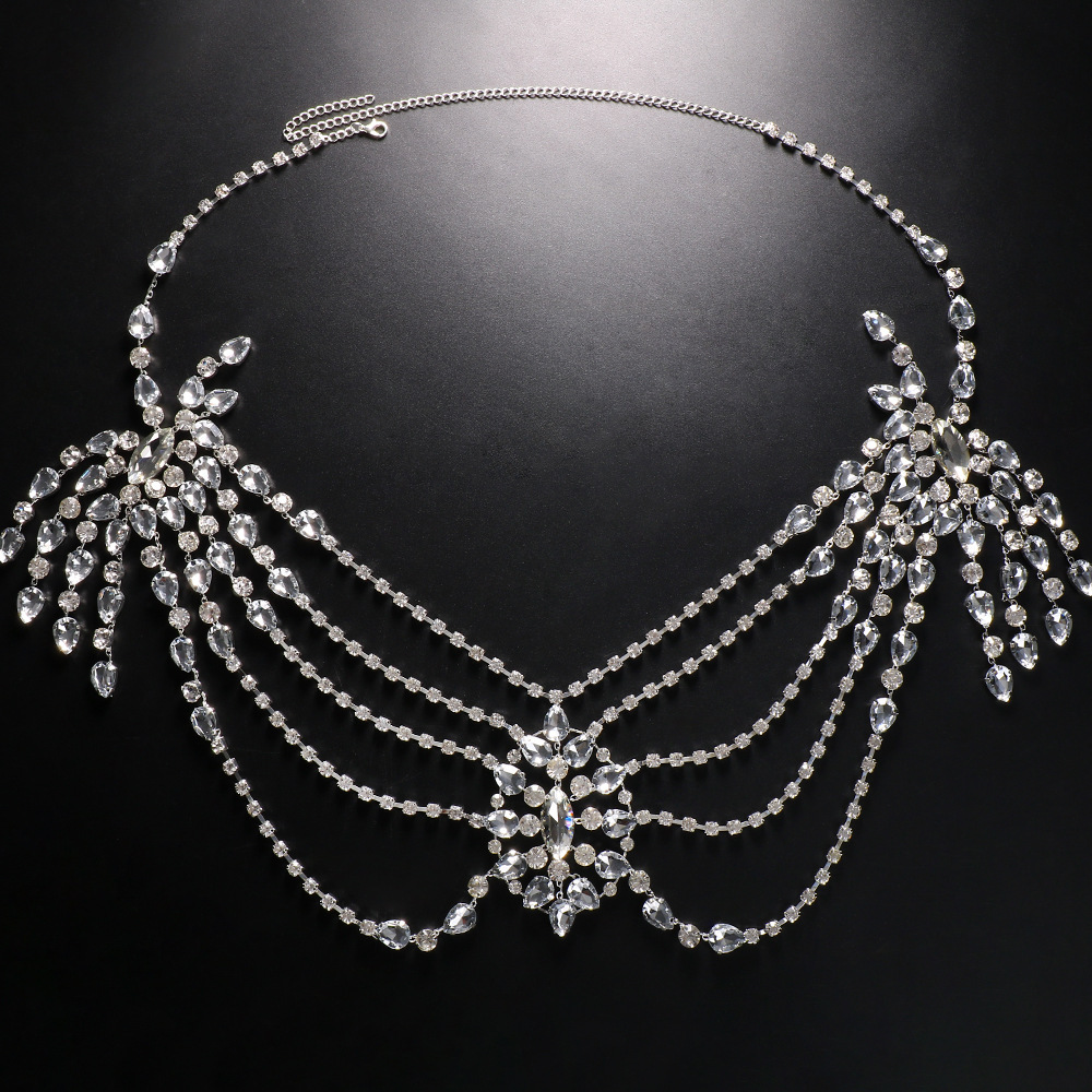Boho Crystal Bridal Shoulder C - Pearl Trim Chain recension och pris