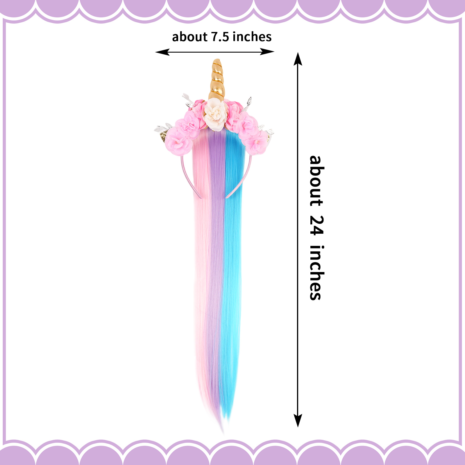 Rainbow Unicorn Lace Gradient  - Tassel Fringe Trim recension och pris