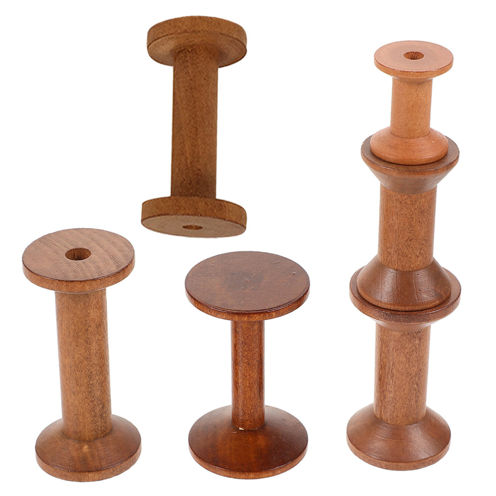 6Pcs Vintage Wooden Thread Spo - Embroidery Craft recension och pris