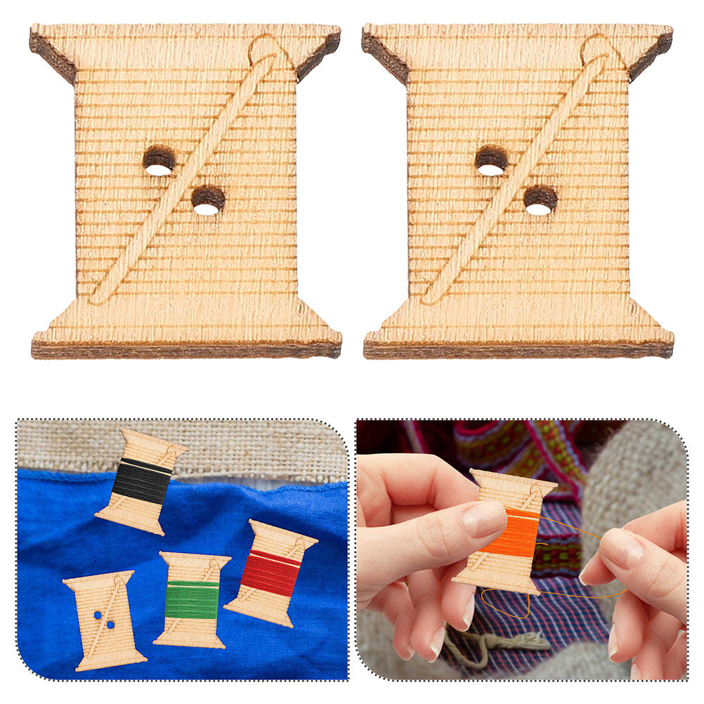 100Pcs Wooden Thread Winding B - Embroidery Craft recension och pris